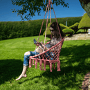 Függő szék, pamut+fém/rózsaszín, AMADO 2 NEW