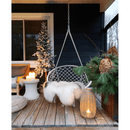 Függő szék, pamut+fém/fehér, AMADO 2 NEW