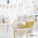 Függő szék, pamut+fém/fehér, AMADO 2 NEW