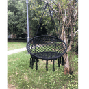 Függő szék, pamut+fém/fekete, AMADO 2 NEW