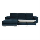 Sarokülőgarnitúra, kék, balos kivitel, AMARETA