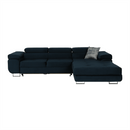 Sarokülőgarnitúra, kék, jobbos kivitel, AMARETA