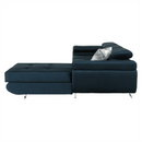 Sarokülőgarnitúra, kék, jobbos kivitel, AMARETA