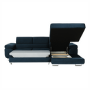 Sarokülőgarnitúra, kék, jobbos kivitel, AMARETA