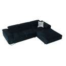 Sarokülőgarnitúra, kék, jobbos kivitel, AMARETA