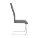 Étkezőszék, szövet sötétszürke/króm, AMINA