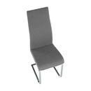 Étkezőszék, szövet sötétszürke/króm, AMINA
