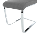 Étkezőszék, szövet sötétszürke/króm, AMINA