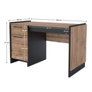 PC asztal 130, wotan tölgy/fekete, AMONI 1D1S