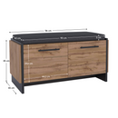 Cipősszekrény, wotan tölgy/fekete, AMONI 2D