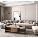 Dohányzóasztal, wotan tölgy/fekete, AMONI 1S