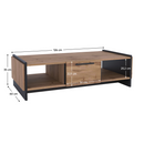 Dohányzóasztal, wotan tölgy/fekete, AMONI 1S