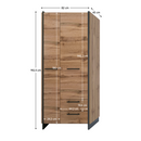 Szekrény, wotan tölgy/fekete, AMONI 2D2S/45