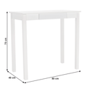 Konzolasztal, fehér, AMYNTAS