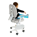 Növekvő szék alappal és pántokkal, szürke/fehér, ANAIS