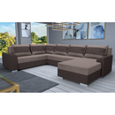 Univerzális ülőgarnitúra, sötétbarna/világosszürke Taupe, ANDRES U UNI