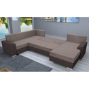 Univerzális ülőgarnitúra, sötétbarna/világosszürke Taupe, ANDRES U UNI