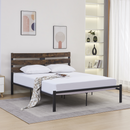 Franciaágy ráccsal, rusztikus tölgy/fém, 160x200, ANEYA