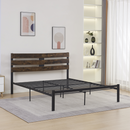 Franciaágy ráccsal, rusztikus tölgy/fém, 160x200, ANEYA