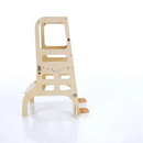 Montessori tanulótorony 3 az 1-ben táblával, természetes, MAGAN