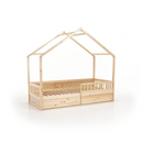 Montessori ágy, 90x200, természetes, tömör, BIANKA