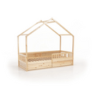 Montessori ágy, 90x200, természetes, tömör, BIANKA