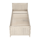 Ágy pótággyal, antik fehér, 90x200, ANTIKO