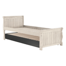 Ágy pótággyal, antik fehér, 90x200, ANTIKO