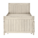 Ágy pótággyal, antik fehér, 90x200, ANTIKO