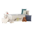 Ágy pótággyal, antik fehér, 90x200, ANTIKO