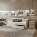 Kihúzható ágy, fehér, 90/180x200, ANTONY