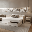 Kihúzható ágy, fehér, 90/180x200, ANTONY