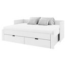 Kihúzható ágy, fehér, 90/180x200, ANTONY