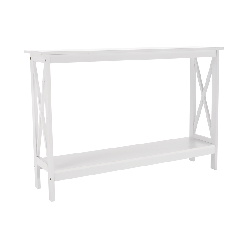 Konzolasztal, fehér, APOLOS