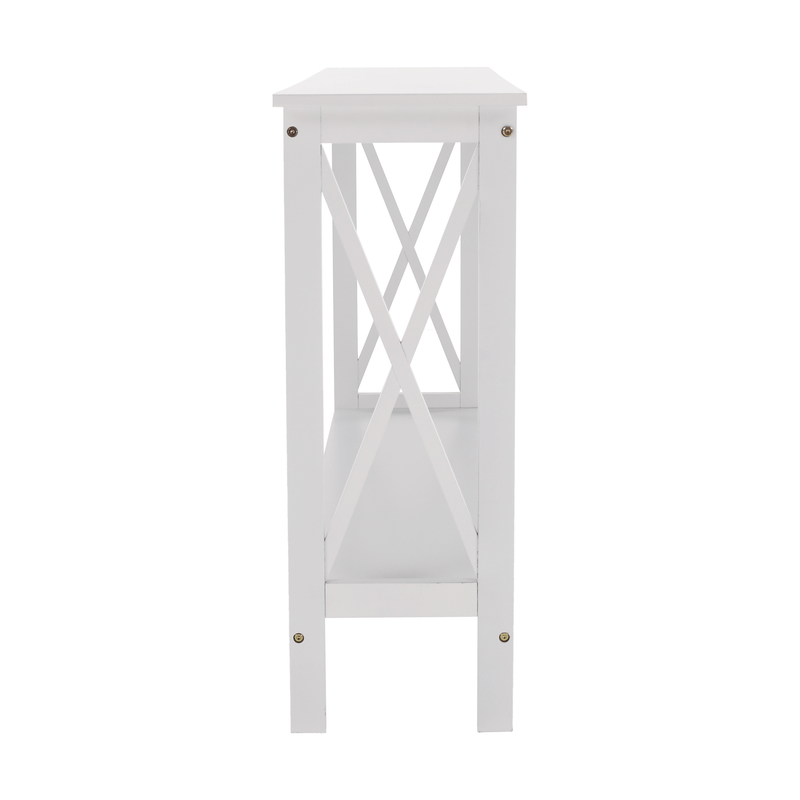 Konzolasztal, fehér, APOLOS