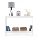 Konzolasztal, fehér, APOLOS