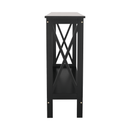 Konzolasztal, fekete, APOLOS