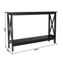 Konzolasztal, fekete, APOLOS