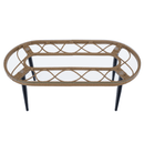 Kerti rattan szett, természetes/bézs/fekete, ARALY