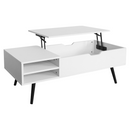 Dohányzóasztal, fehér, ARALYN