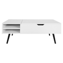 Dohányzóasztal, fehér, ARALYN
