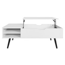 Dohányzóasztal, fehér, ARALYN