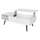 Dohányzóasztal, fehér, ARALYN