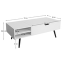 Dohányzóasztal, fehér, ARALYN