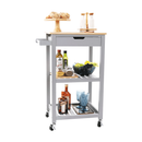 Tálalókocsi, természetes/szürke, ARETE