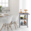 Tálalókocsi, természetes/szürke, ARETE