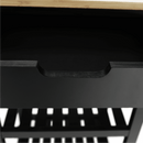 Tálalókocsi, természetes/fekete, ARETE