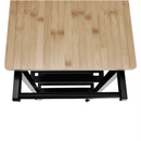 Tálalókocsi, természetes/fekete, ARETE