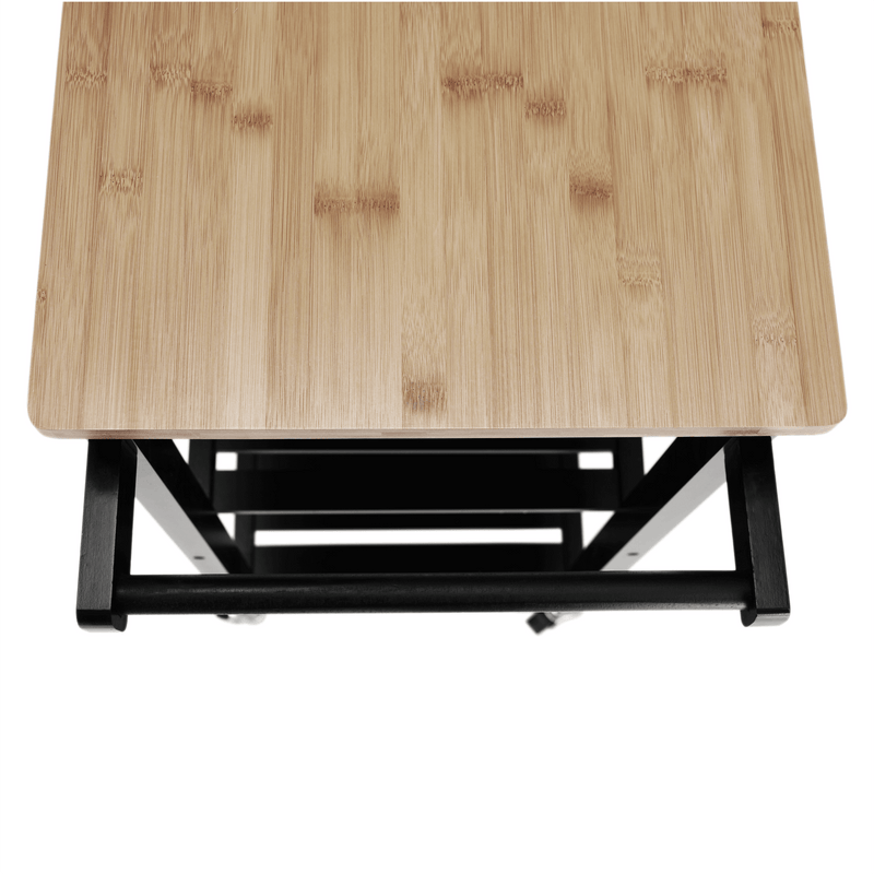 Tálalókocsi, természetes/fekete, ARETE