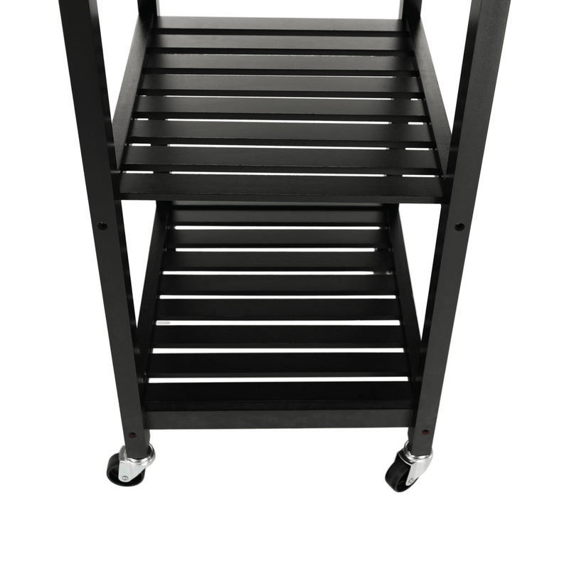 Tálalókocsi, természetes/fekete, ARETE